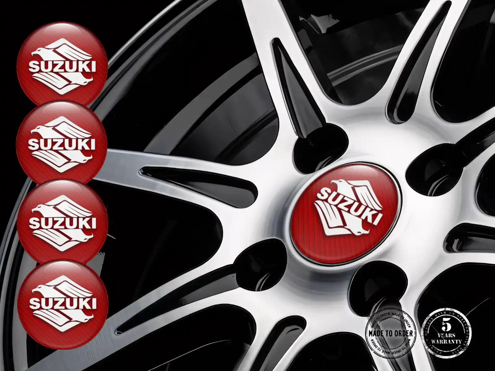 Suzuki Dome-Sticker Edition Radplaketten-Logo